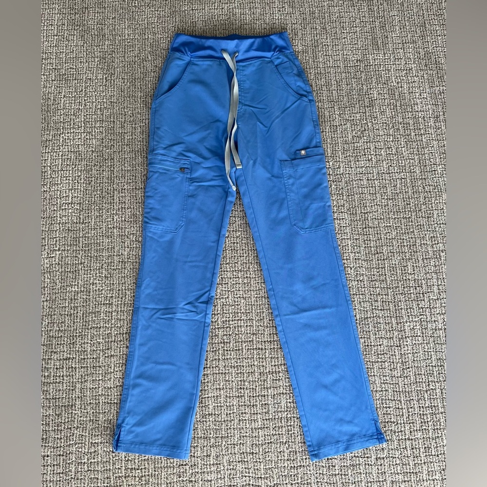 Women's Figs High Waisted Yola Skinny Scrub Pants - Ceil Blue - Size XXS